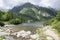 Moraine-dammed lake Popradske pleso, amazing nature, High Tatra mountains, Slovakia