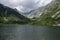 Moraine-dammed lake Popradske pleso, amazing nature, High Tatra mountains, Slovakia