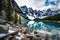 Moraine Lake in Banff National Park, Alberta, Canada, Lake Moraine, Banff national park, AI Generated