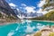 Moraine lake in Banff National Park, Canadian Rockies, Canada.