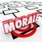 Morale 3d Word Organiztion Chart Improve Employee Workforce Attitude