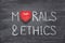 Morals and ethics heart