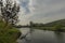 Morava river near Otrokovice town in spring morning