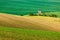 Moravian rolling landscape with hunting tower