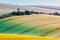 Moravian rolling landscape with hunting tower