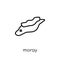 Moray icon. Trendy modern flat linear vector Moray icon on white