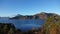 Mordalsvegen view of Midsund island in the Romsdalfjord near Molde, Norway