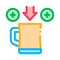 More Beer In Cup Icon Vector Outline Illustration