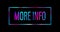 More info web rainbow letters banner icon on black background