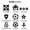 More stock icons. Flat set icon. vector.