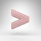 More than symbol on white background. Pink leather 3D sign with skin texture