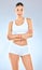 More to life than retail therapy. Portrait of an attractive young woman standing and posing in her underwear in the