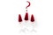 More Wine or Enough. Question mark over a wine glass on a white background