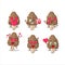 Morel cartoon in character with love cute emoticon