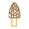 morel mushroom color icon vector illustration