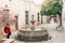 Morelia, Mexico - june 2019 Callejon del Romance Alley fountain