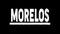 Morelos. Animated letters. Motion inscription on line. White letters from drops, liquid. Cartoon style.