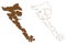 Moresby island Canada, British Columbia Province, North America, Haida Gwaii Archipelago map vector illustration, scribble