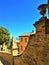 Moresco town in Fermo province, Marche region, Italy. Medieval town, wall, home and fortification