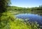 Morey Pond on a summer day in Wilmot, New Hampshire