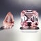 A morganite gemstone is a delicate, blush-pink crystal with a subtle, elegant sparkle