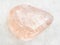 morganite (pink beryl) gemstone on white