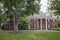 MORGANTOWN, UNITED STATES - Aug 01, 2014: Red Brick House with White Pillars