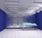 Morgue with blue and white walls