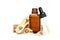 Moringa essential Oil in amber bottle