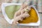 Moringa powder and turmeric with ginger root