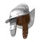 Morion Helmet With Wings Isolated 3D Illustration On White Background