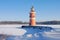 Moritzburg lighthouse in winter