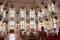 Moritzburg, Saxony, Germany â€“ August 23, 2020: Banqueting hall in Baroque castle Moritzburg near Dresden with royal dining