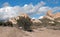 Mormon Rocks in front of desert wash in California high desert just outside of San Bernardino