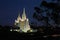 Mormon Temple in San Diego, California at sunset