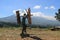 Morning activities of the highland residents of Wonosobo, Central Java, Indonesia