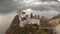 Morning aerial view on the medieval castle Niedzica. Poland