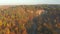 Morning aerial view of Vilnia river and geological Puckoriai exposure in Vilnius