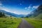 Morning in the Alps, Austria, Rauris. Nature landscape