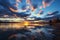 Morning canvas Clouds undergo a mesmerizing time lapse by the lake