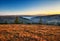 Morning Carpathians. scenic sunrise in the mountains