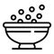 Morning cereal flakes icon, outline style