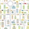 Morning city seamless pattern. Texture Cartoon cute map for bab