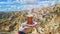 Morning cup of tea with view of ancient Nevsehir cave town