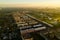 Morning dew aerial photo Hallandale condominium buildings apartments