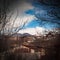 Morning Dew at Dilijan Town in Armenia With Trees and Clouds