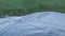 Morning Dew and Drops on the Awning of the Tent in Nature