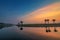 Morning drama sunrise view in Modon lake Dammam Saudi Arabia