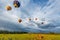 Morning flight of the hot air balloons.