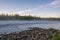 Morning fog on The Ounasjoki River